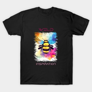 Bee Wild Nature Animal Colors Art Painting T-Shirt